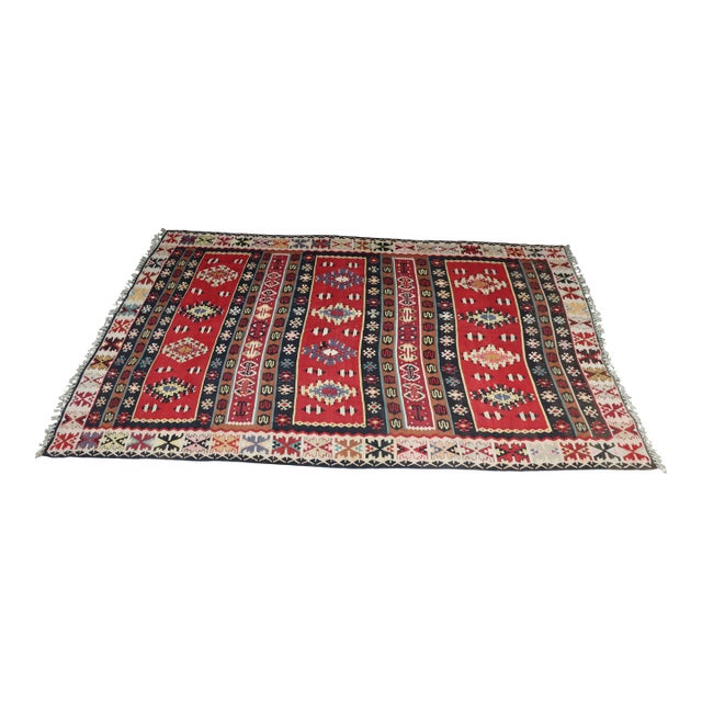 Southwestern Handwoven Wool Rug For Sale