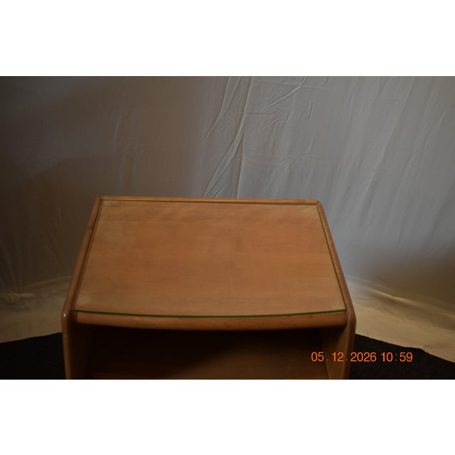 Heywood-Wakefield 1950s Heywood-Wakefield “Sculptura” Mid-Century Modern Nightstand / End Table For Sale - Image 4 of 5