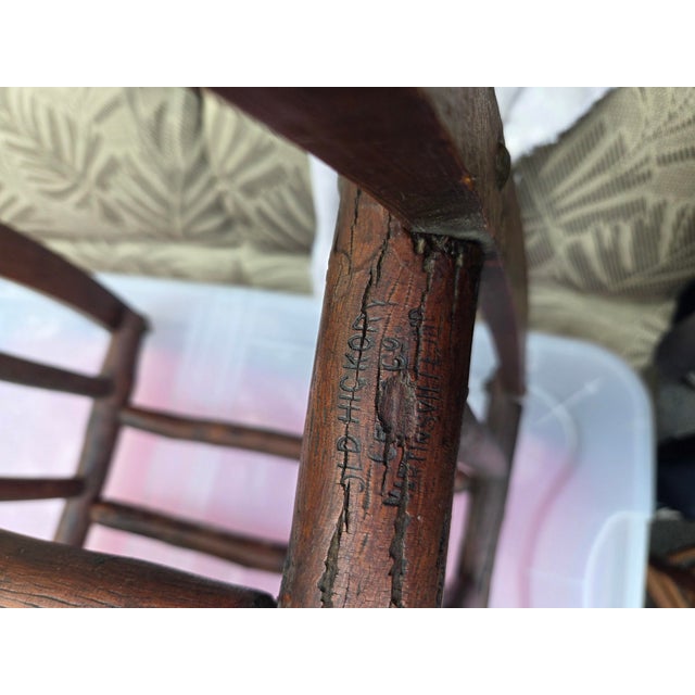 Rare Antique Old Hickory Chair Company Andrew Jackson Model Rocking Chair For Sale - Image 11 of 14