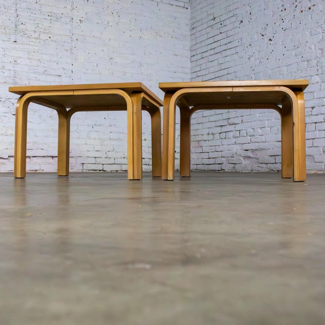 Late 20th Century Scandinavian Modern Oak End or Coffee Tables by Thygesen and Sorensen for Magnus Olesen and Rudd International For Sale - Image 6 of 17