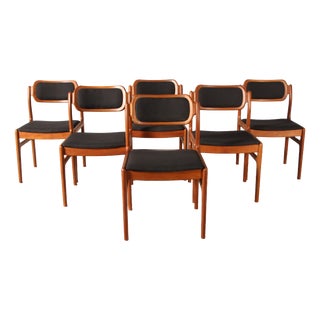 Vintage Danish Dining Chairs in Teak by Johannes Andersen for Uldum, 1960s, Set of 6 For Sale