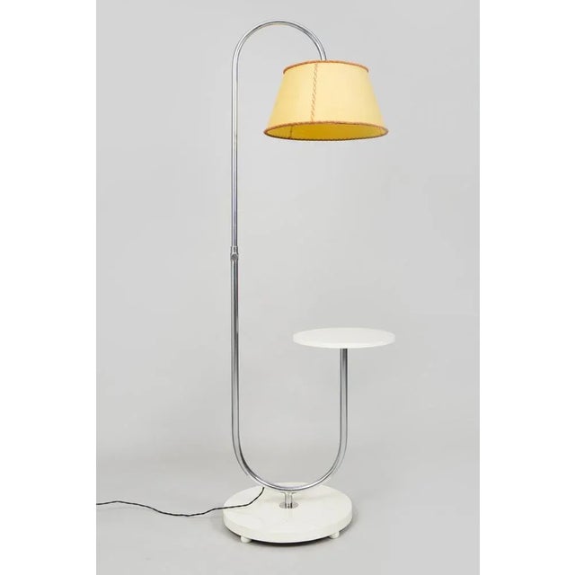 Bauhaus Adjustable Floor Lamp in Chrome attributed to Jindřich Halabala for Up Závody, Czech, 1930s For Sale - Image 6 of 6