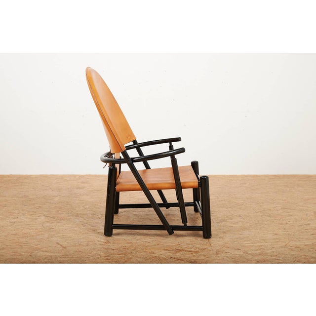 Leather Hoop G23 Armchair in Bentwood and Leather by Piero Palange & Werther Toffoloni for Germa, 1972 For Sale - Image 6 of 14