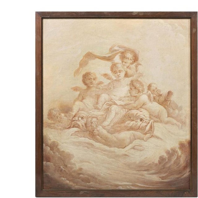 Painting - Four Seasons - 19th Century. Set of four paintings. Painting on Purpur-cameaue; on platex. European school of...