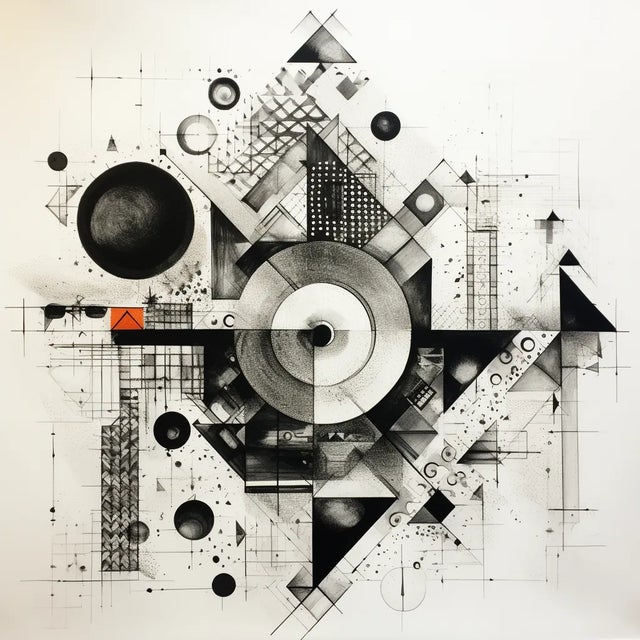 24' X 24' Black and White Abstract Minimalist Limited Edition Print For Sale