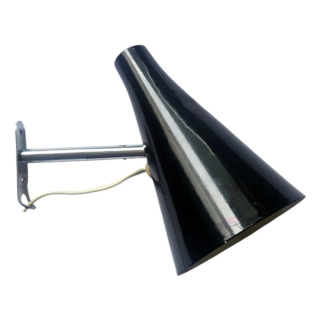 Mid-Century Black Adjustable Wall Lamp in style of Stilnovo, Lidokov, 1960s For Sale