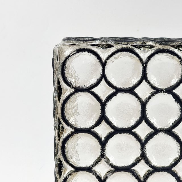 Mid-Century Modern Iron Rings and Glass Ceiling Light from Limburg, Germany, 1960s For Sale - Image 9 of 12