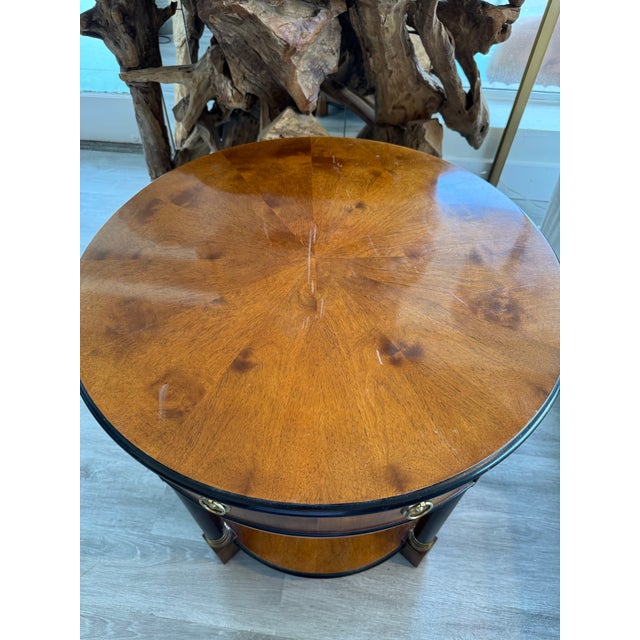 1980’s Vintage Round Side Table For Sale - Image 9 of 11