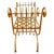 1960 Italian Hollywood Regency Gilt Wrought Iron Curule Vanity Bench For Sale - Image 4 of 8