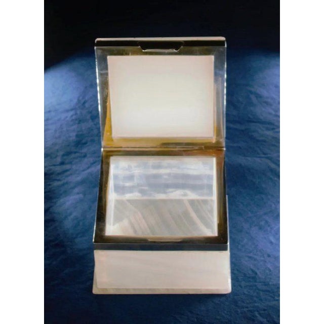 White Lapis Inlay Onyx Box For Sale - Image 8 of 13