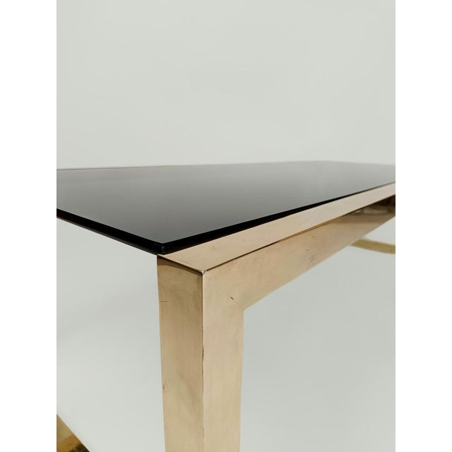 Large Mid-Century Brass Coffee Table, Italy, 1970s For Sale - Image 10 of 18