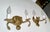 Brass Pair Neoclassic Dolphin Shell Brass Wall Sconces For Sale - Image 8 of 14