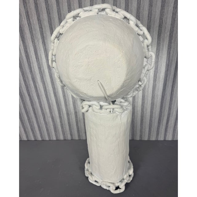 Wood Contemporary Organic "Eye Log" Lamp With Chains #1 For Sale - Image 7 of 11