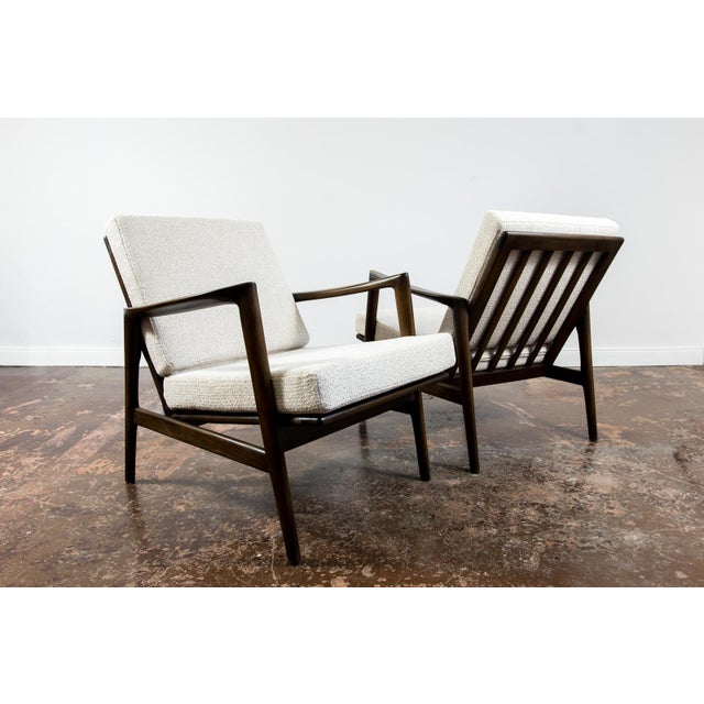 Mid-Century Modern Vintage Armchairs from Swarzędzkie Fabryki Mebli, 1960s, Set of 2 For Sale - Image 3 of 17