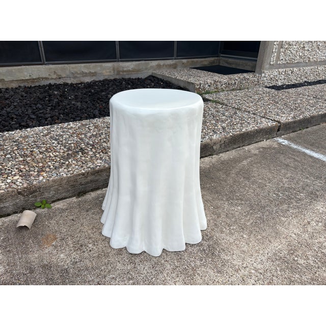 Sculptural Papier-Mâché Draped Table For Sale - Image 4 of 11