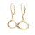 14k Gold Wide Open Oval Drop Diamond Wire Clip Earring - Made in Italy, Pair For Sale In Miami - Image 6 of 10