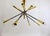 Large Articulating Black and Brass Sputnik Chandelier in the style of Stilnovo, 1950s For Sale - Image 15 of 18