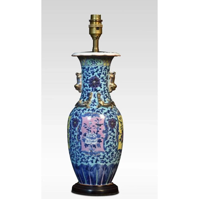 1920s Chinese Baluster Vase Lamp, 1920s For Sale - Image 5 of 5