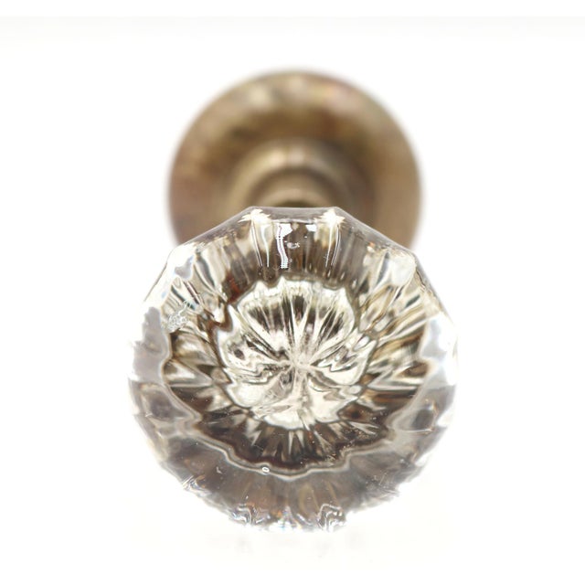 Vintage Passage Traditional Brass & Glass Door Knob Set For Sale - Image 4 of 11