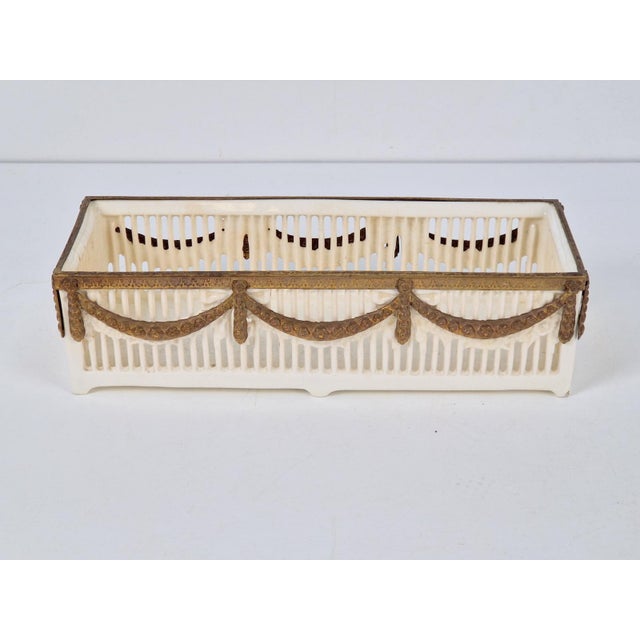 Antique napoleon iii style continental porcelain planter with gilt bronze mounts by max roesler rodach, 1920s a...