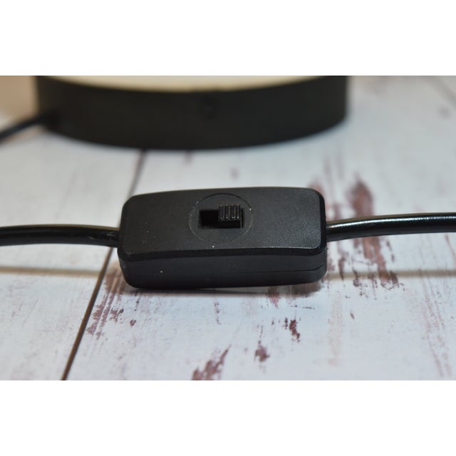 Vintage 1970s Mid-Century Modern Glashutte Limburg White Glass Mushroom Table Lamp Model A743 For Sale - Image 9 of 18