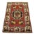 Bakhtiari Rug 3’6” X 4’9” Red Wool Vintage Traditional Hand-Knotted Carpet For Sale