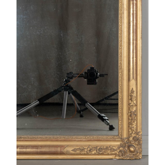 Louis Philippe Gilded Mirror, French Antique Floral Decor, Circa 1880 For Sale In Orlando - Image 6 of 9