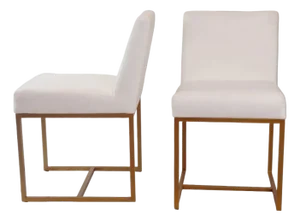 Restoration Hardware Emery Fabric Dining Side Chairs, Pair Of