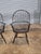 Late 20th Century Pair of d.r. Dimes Sack Back Windsor Arm Chairs Bench Made Black Crackle Finish For Sale - Image 9 of 9
