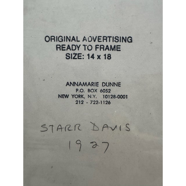 1927 Original Lincoln Advertising, Stark Davis, Art Deco, Matted For Sale - Image 4 of 5