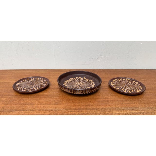 Mid-Century WGP Pottery Bowl and Plates from Silberdistel, West Germany, 1960s, Set of 3 For Sale - Image 18 of 18