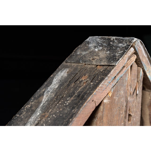 Oversize Antique Industrial Electric Service Hand-Painted Wooden Sign For Sale - Image 14 of 15