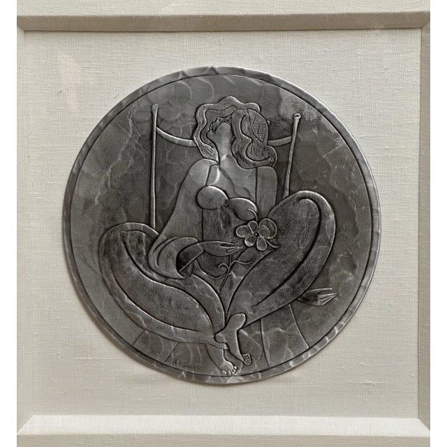 Contemporary "Cendrillon" by Linda Le Kinff - Hand-Hammered Aluminum Relief (2001), Framed For Sale - Image 3 of 9