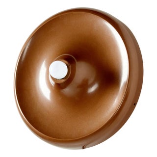 Brown Metal Wall Lamp, 1970s For Sale