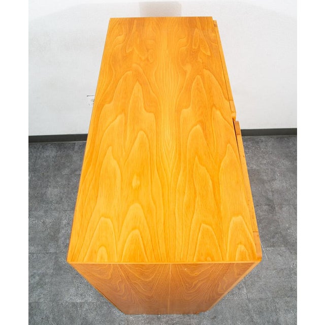 Mid Century Danish Modern Highboy Dresser Cabinet 6 Drawers Blonde Canadian MCM For Sale - Image 4 of 12