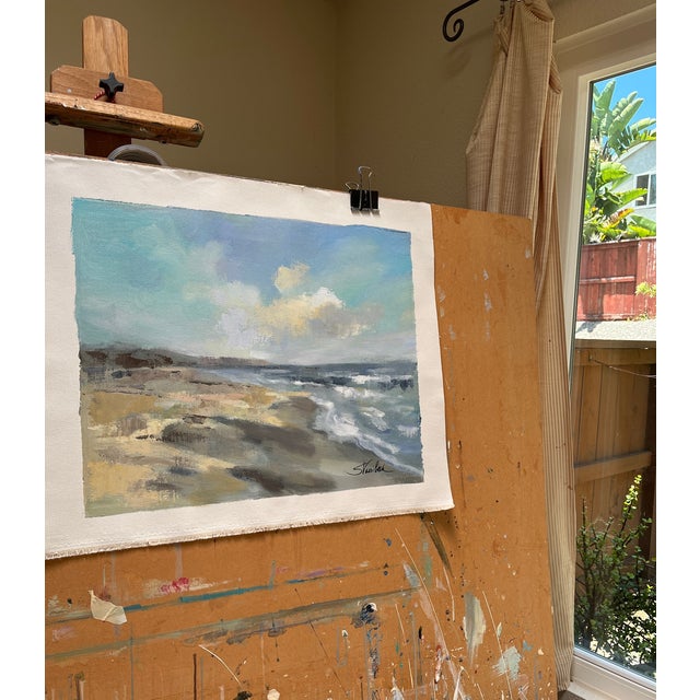 Morning Beach Acrylic Painting For Sale - Image 4 of 6