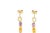 Yellow Multicolor Gemstone Earrings Studs in 14k Gold - 2 Pieces For Sale - Image 8 of 10