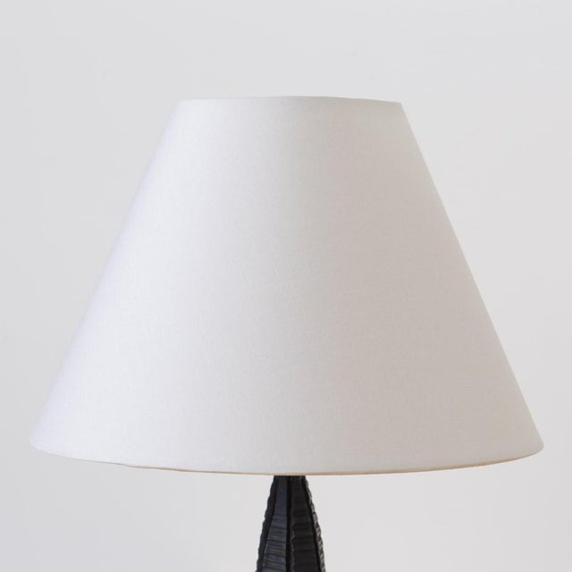 Metal 1920s Petite French Art Nouveau Iron Table Lamp For Sale - Image 7 of 11