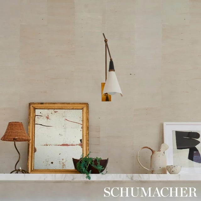 Not Yet Made - Made To Order Sample - Schumacher Sano Mosaic Wallpaper in White For Sale - Image 5 of 6
