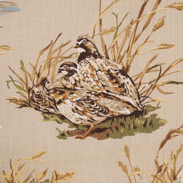 Contemporary Schumacher Dog & Duck Fabric In Alabaster For Sale - Image 3 of 6