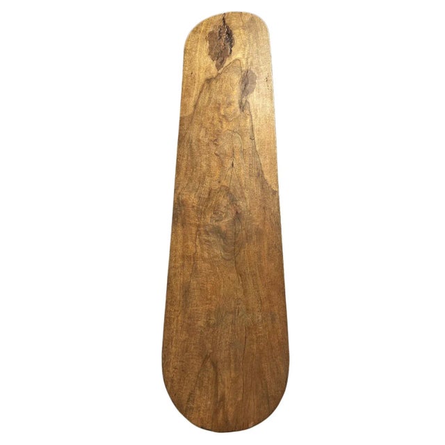 Katanga Wood Dimple Bench | Chairish