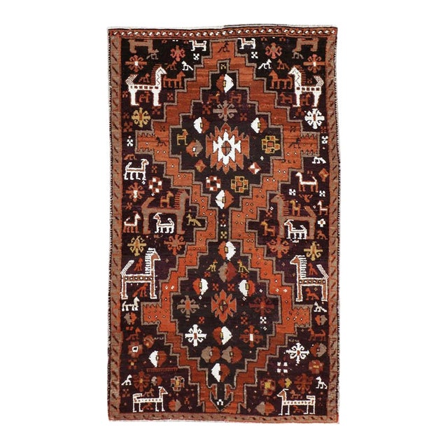 Galerie Shabab Collection Early 20th Century Turkish Anatolian Throw Rug For Sale