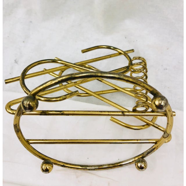 Vintage Gold Brass Bill Holder For Sale In Raleigh - Image 6 of 7