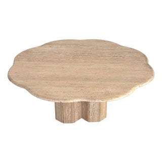 Hand-Crafted Travertine Coffee Table, Italy, 1970s For Sale