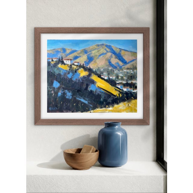 Golden Hillside, Original Oil Painting Landscape For Sale - Image 4 of 7