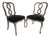 Pair of Figure 8 French Country Hollywood Regency Chippendale Cabriole Interlaced Louis XVII For Sale