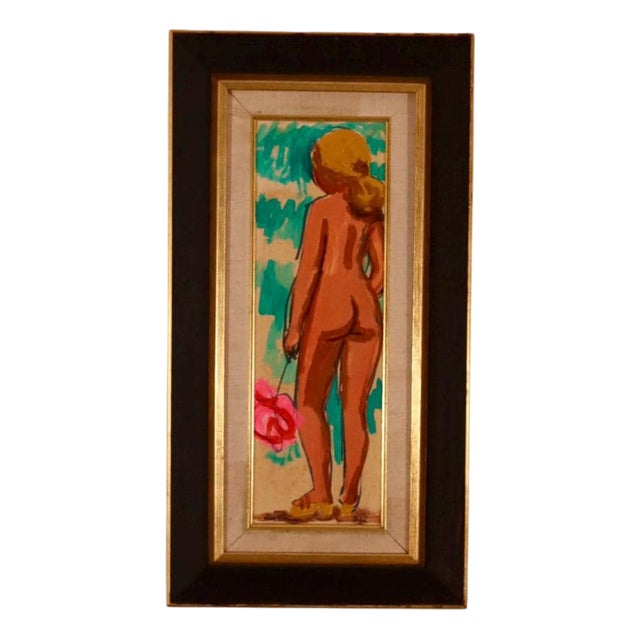 Knut Norman, Inga, 1960s, Oil on Panel, Framed For Sale