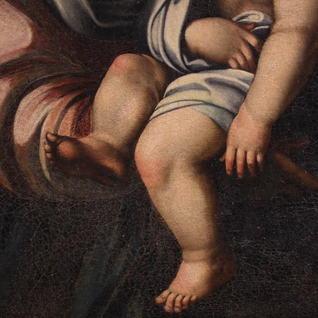 Madonna and Child, 1720, Oil Painting on Canvas For Sale - Image 8 of 16