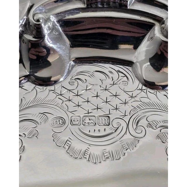 Antique Edwardian Sheffield Sterling Silver Salver, 1904 For Sale - Image 14 of 18