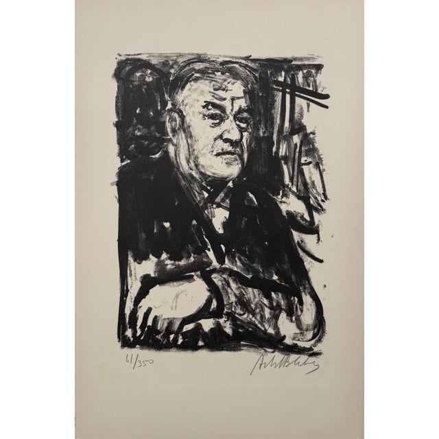 Arbit Blatas, Lithuanian French Artist Arbit Blatas Lithograph Fernand Leger School of Paris, 1962 For Sale
